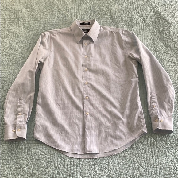 Saks Fifth Avenue Blue Dress Shirt with Classic Design - Picture 1 of 4